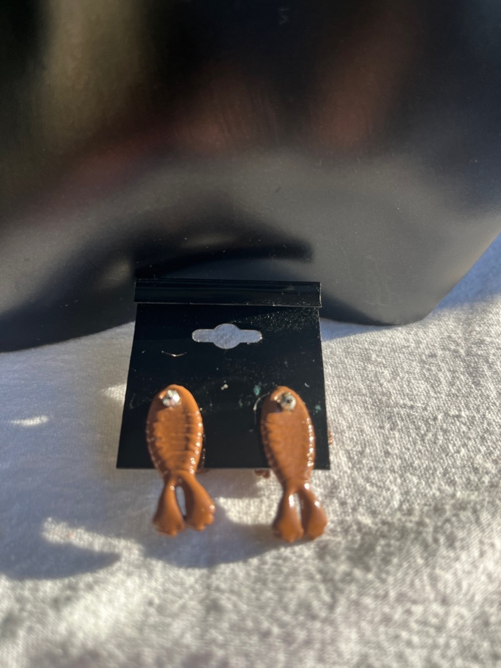 EAR-lusion Brown Walrus Drop Earrings - Picture 3 of 3